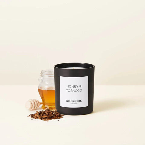 Honey and tobacco scented candles