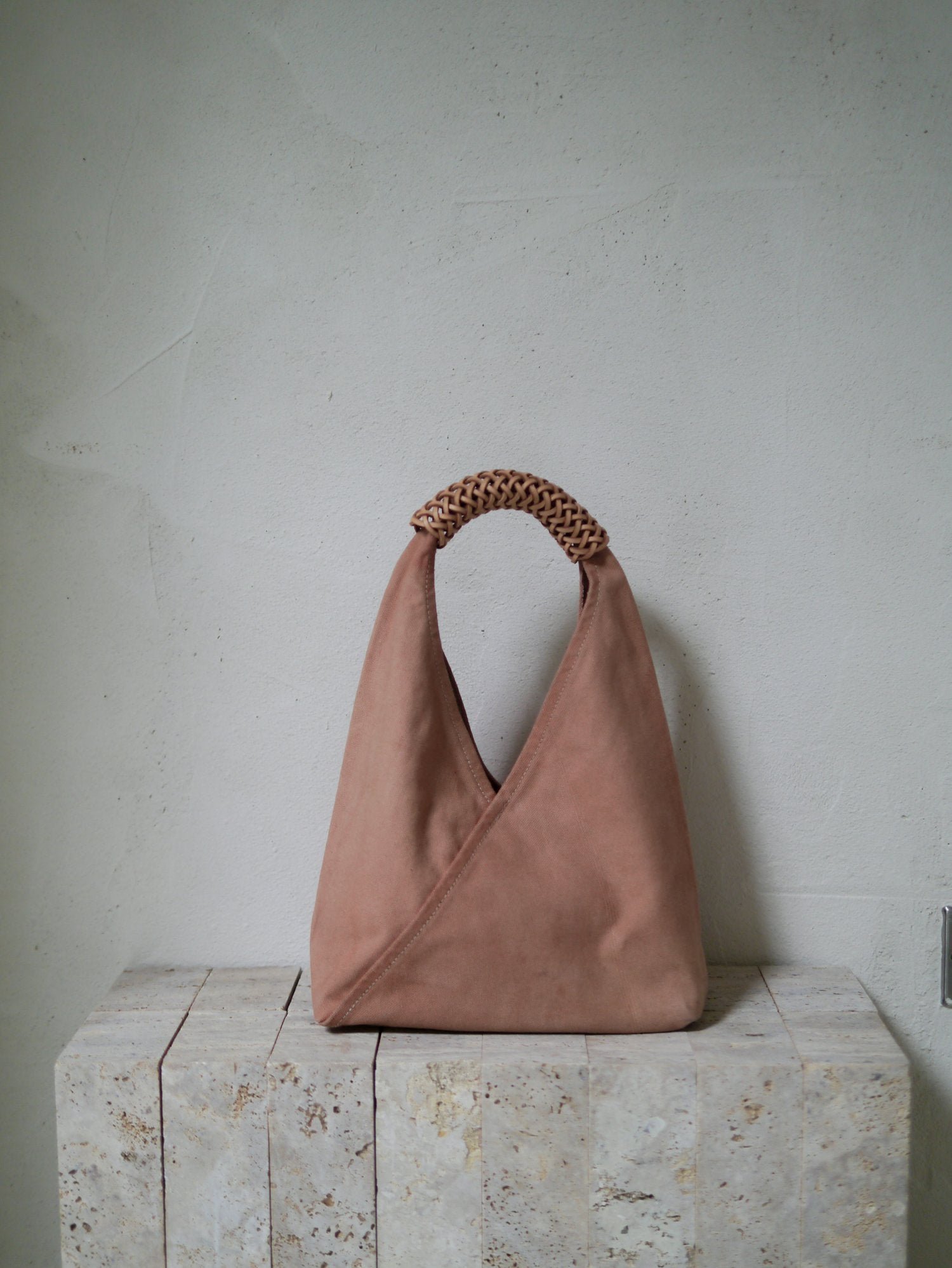 Small Woven Triangle Bag